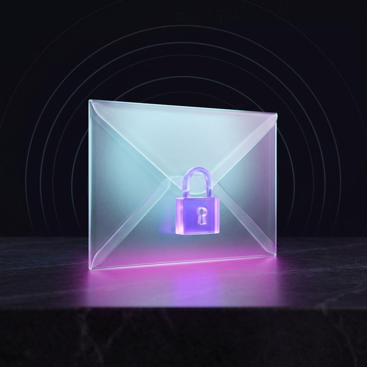 A sealed digital envelope secured by a cryptographic lock